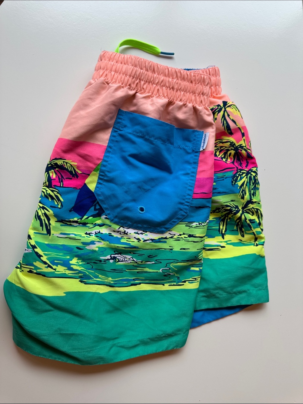 Chubbies Neon Tropical Swim Trunks Mens Large 5" Board Shorts Reversible - Sz M - Picture 2 of 6